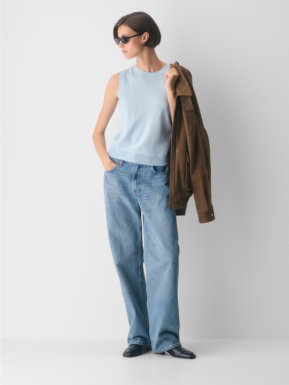 Aritzia Bare Cashmere Monogram Sweater Vest